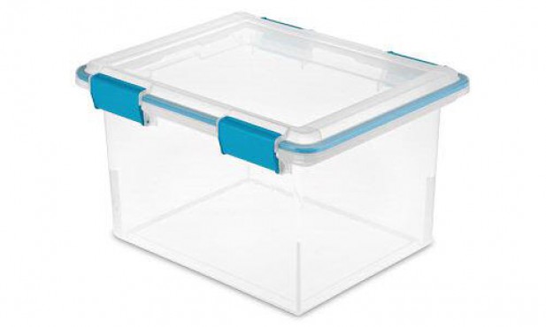 CAJA GASKET TRANSPARENTE CON BROCHES 32QT/30L