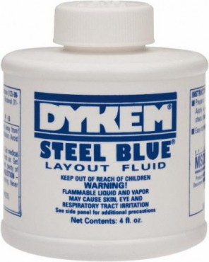 Steel Blue Layout Fluid. Tinta para metales Acero azul Dykem