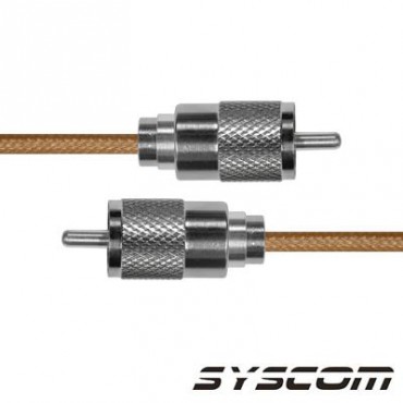 Cable RG142, con conectores UHF(PL-256) Macho / UHF (PL-259) Macho.