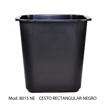 Bote de basura rectangular  Color Negro