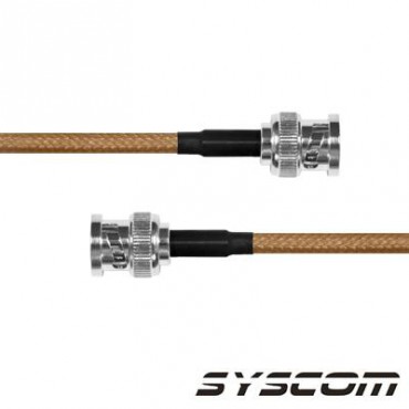 Jumper con cable Cable RG142 con conectores BNC MACHO a BNC MACHO.